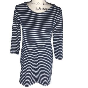J.Crew Boat Neck Striped Shirt Dress